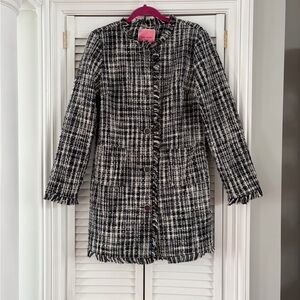 Kate Spade Black and White Tweed Coat NWOT Never Worn